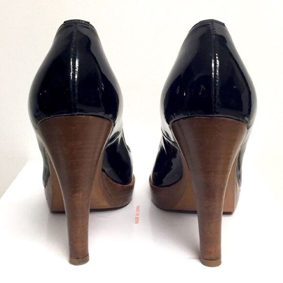 Browns id Patent Peep Toe Pumps Platform Heels 7 - Picture 8 of 9